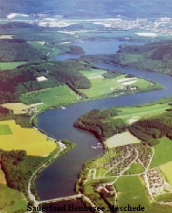 Sauerland Blick auf den Hennesee