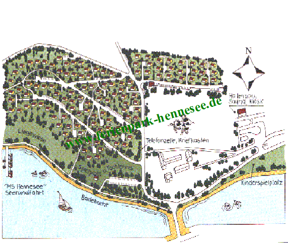 Sauerland Ferienpark Feriendorf am Hennesee : Lageplan