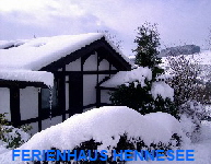 Sauerland fewo Hennesee : Ferienhaus im Schnee